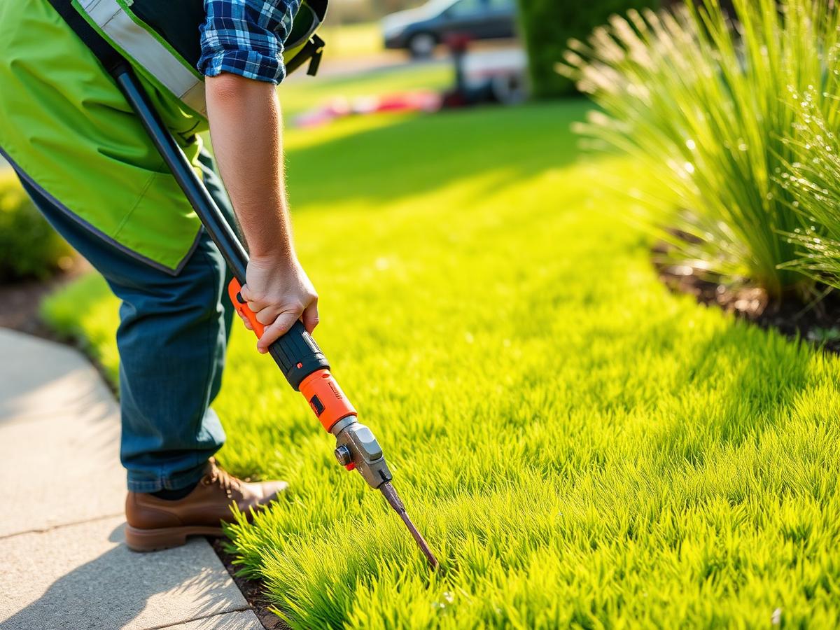 Precision lawn edging