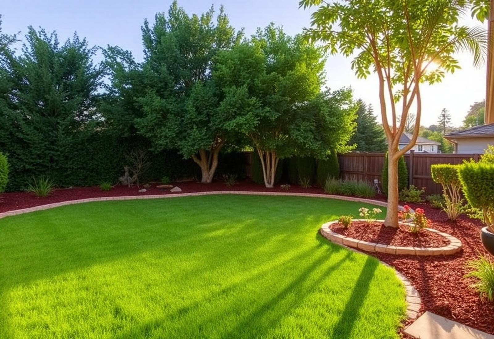 Well-maintained residential garden